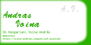 andras voina business card